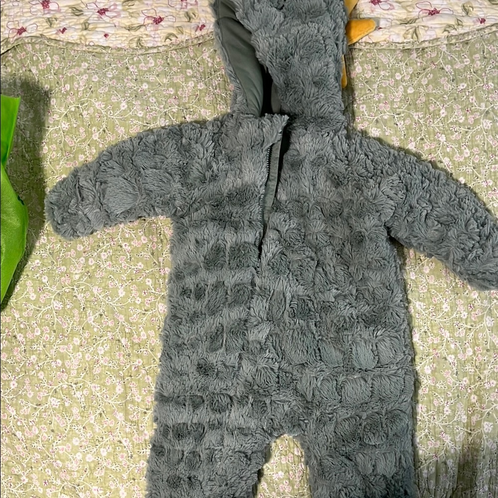 Koala Kids Gray Footies One Piece